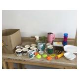 Various mugs and dishes