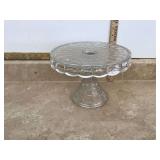 Indiana Glass cake pedestal with constellation design