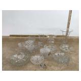 ASSORTED CLEAR GLASS PIECES - GLASS