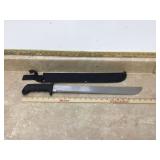 DOUBLE SIDED MACHETE WITH SHEATH