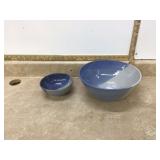 2 POTTERY BOWLS