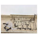 Various hooks and plate holders