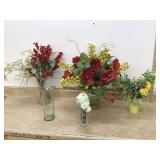 Fake flowers and designs