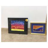 2 FRAMED PAINTINGS