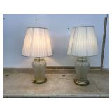 Set of 2 Mid Century Modern Matching Table Lamps - Vintage Retro