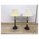 Set of 2 Matching Mid Century Modern Table Lamps - Pair of
