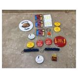 Various McDonalds pins for collecting