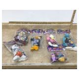 Complete set 1996 McDonalds Space Jam plush toys