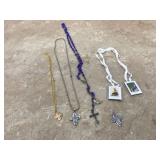 VARIOUS ROSARIES - COSTUME JEWELRY