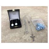 Antique jewelry and religious items