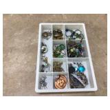 Various costume jewelry and pins