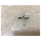 Sterling silver Tiffany cross pendant