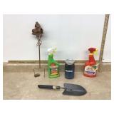Pest control tools and garden decor