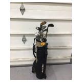 GOLF CLUBS AND BAG