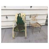 2 VINTAGE METAL CHAIRS