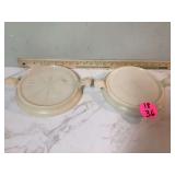 Set of two vintage Fire King 8 hotplates