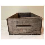 Vintage wooden canning crate by Sherman Brothers