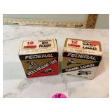 Two boxes of Federal 12-gauge duck and pheasant ammunition