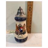 Handmade king stein with pewter lid