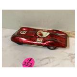 Old tin toy race car