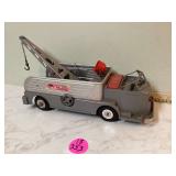 Old metal tow truck for repairs
