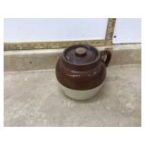 VINTAGE BEAN CROCK WITH LID
