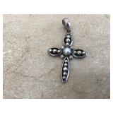 Sterling silver cross pendant elegant religious jewelry