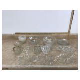 ASSORTED CLEAR GLASS PIECES - GLASS