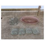 VARIOUS GLASS PIECES - GLASS