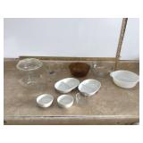 Assorted mixing bowls and utensils