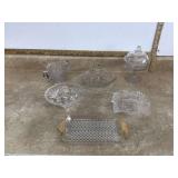 ASSORTED CLEAR GLASS PIECES - GLASS