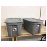 Two large totes with lids