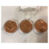 3 999% COPPER ROUNDS - COLLECTIBLES