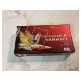 High-velocity 222 caliber ammunition by Hornady