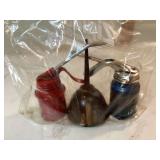 3 VINTAGE OIL CANS - TOOLS