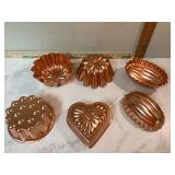 1970s copper jello molds vintage