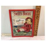 METAL SWIFTS BORAX SIGN