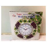 NEW HAND PAINTED “GRAPES” WALL CLOCK