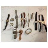 14 WRIST WATCHES - COSTUME JEWELRY