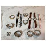 13 ESTATE WATCHES - COSTUME JEWELRY