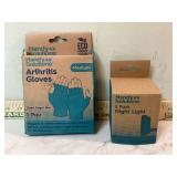 New 2 pack of nightlights and arthritis gloves