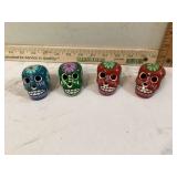 Small ceramic skulls for decoration