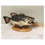 WOODEN FISH ON STAND - HOME DECOR