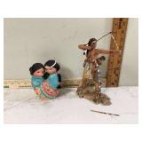 2 NATIVE AMERICAN FIGURINES - FIGURINES