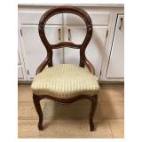 Antique wooden chair upholstered seat vintage furniture classic design