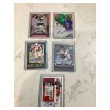 5 AUTOGRAPHED FOOTBALL CARDS