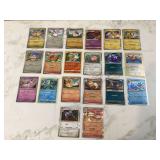 Shiny holographic Pokémon trading cards