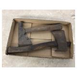 2 VINTAGE HATCHETS - TOOLS