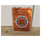 CERTIFIED MECHANIC SIGN (18” X 28”)