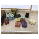 Collection of old metal containers
